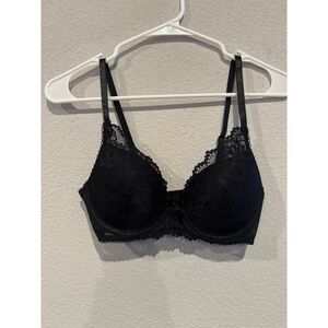 Victoria's Secret Women's Size 34B Underwire‎ Lace Bra Black